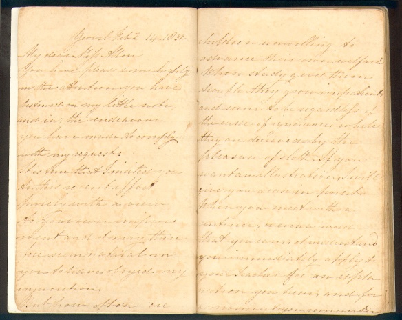 Letter from Charlotte Bowles to Miss Allen, dated Yeovil 14 February 1832.